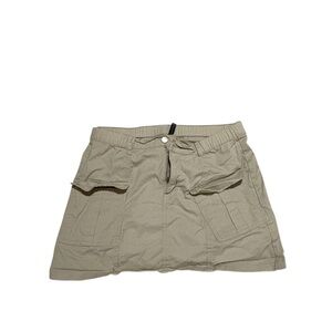 Casual tan mini skirt